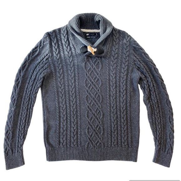Simons Toggle Collar Cable Knit Sweater - Picture 1 of 10